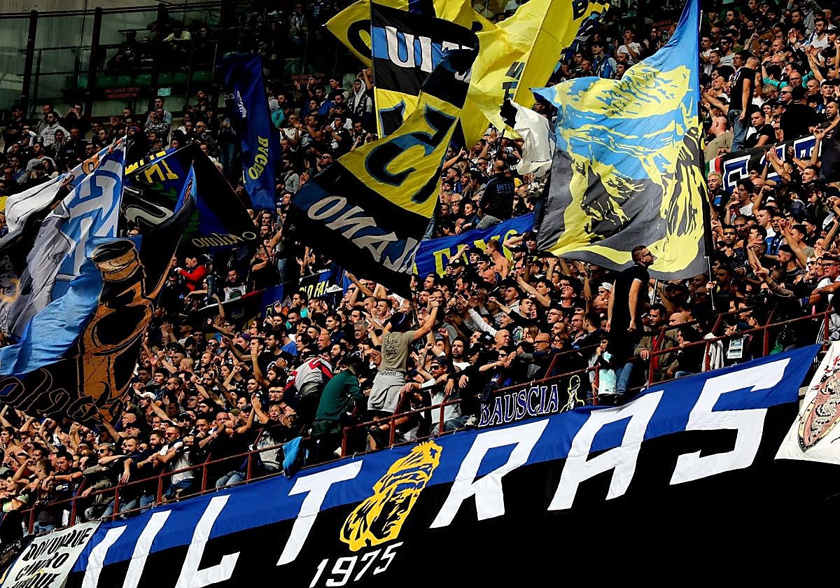 La grada en San Siro en la que se sitúan en los encuentros los seguidores más radicales del Inter de Milán