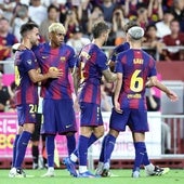 Quejas de los jugadores del Barça por la incomodidad y el peso de sus camisetas en su primer partido de pretemporada