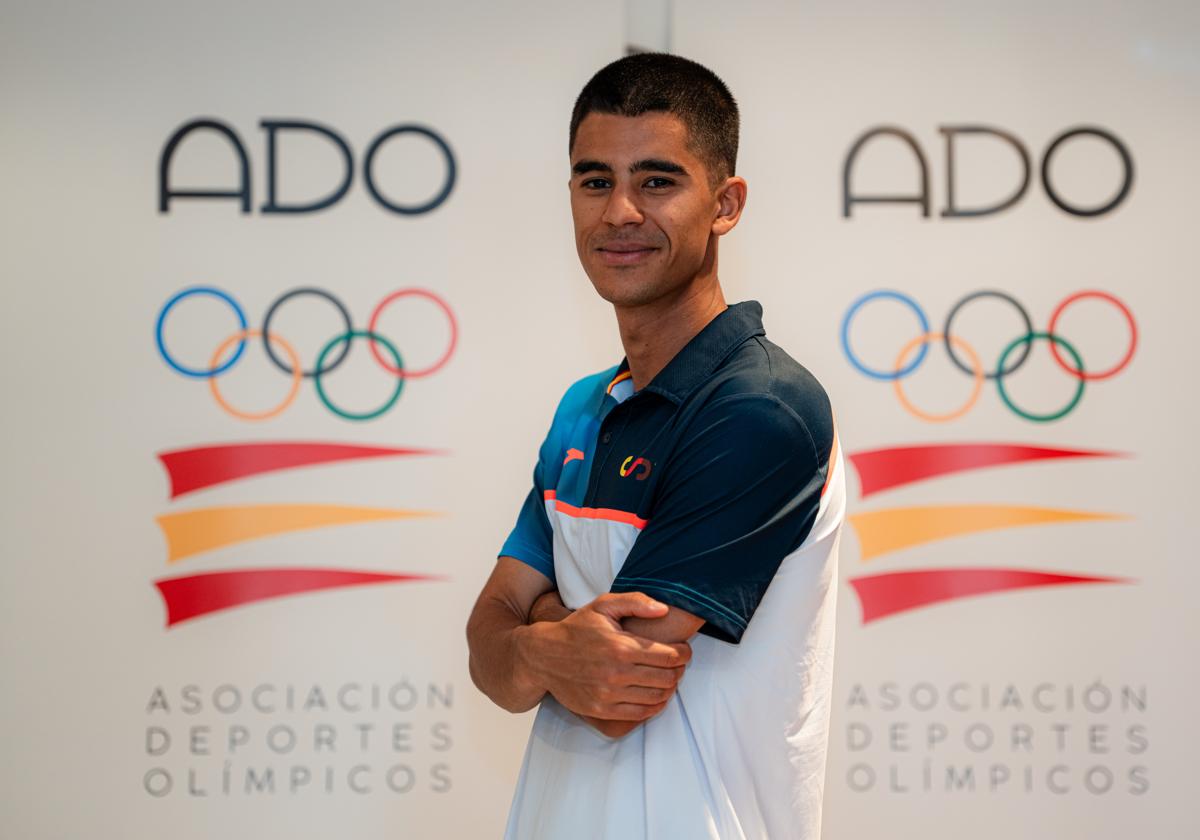 El atleta español de 800 metros Mohamed Attaoui