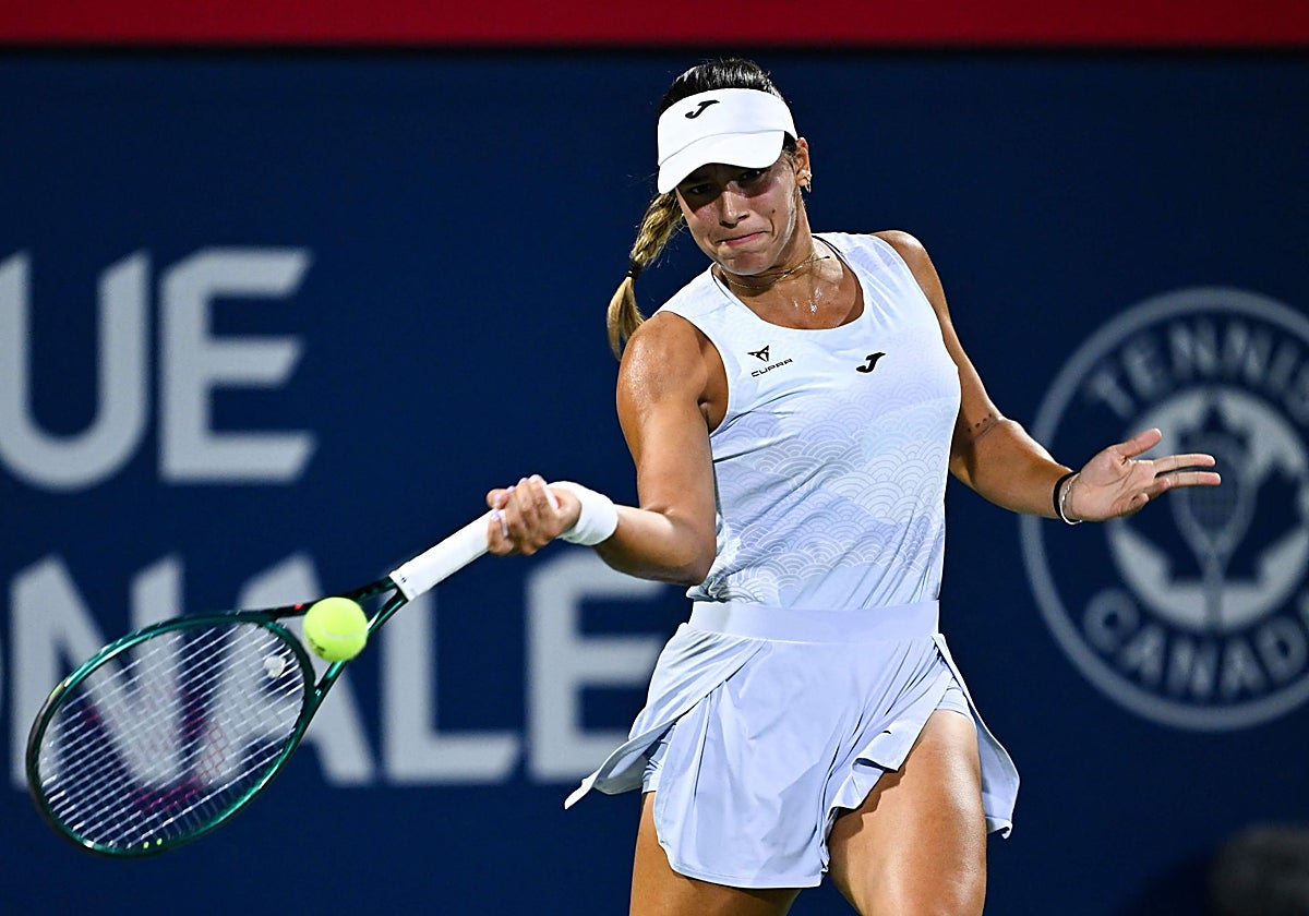 Jessica Bouzas, durante su partido ante Zhu