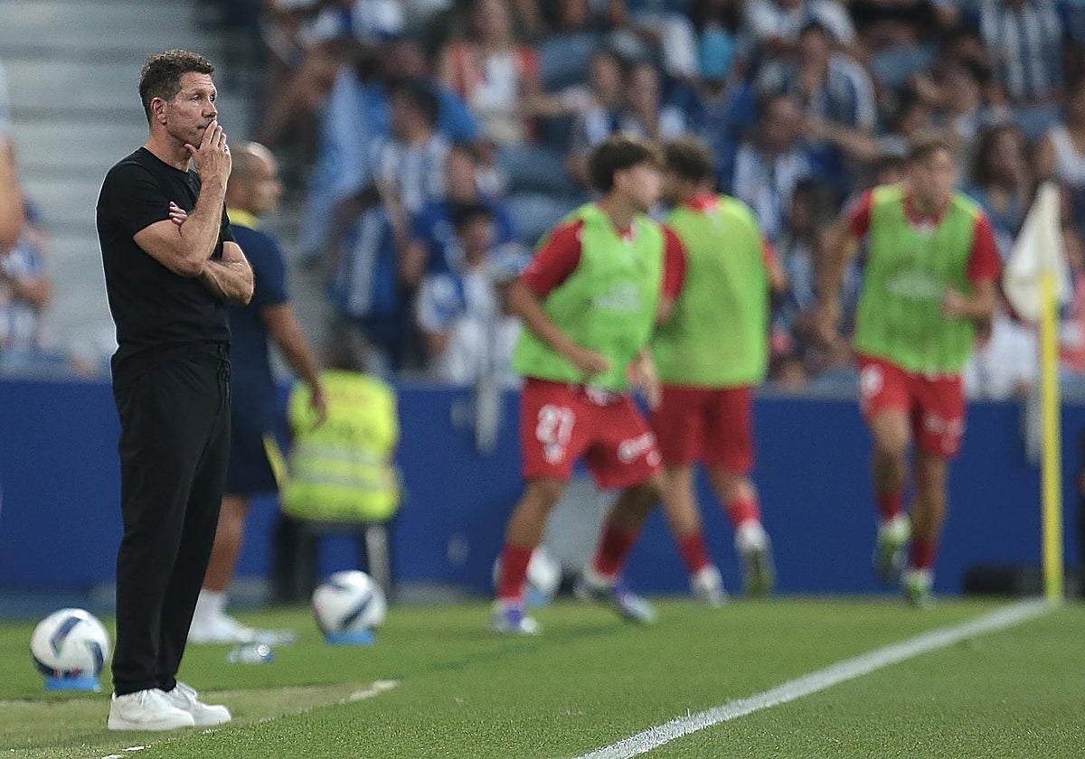 Simeone, el domingo, en el partido ante el Oporto