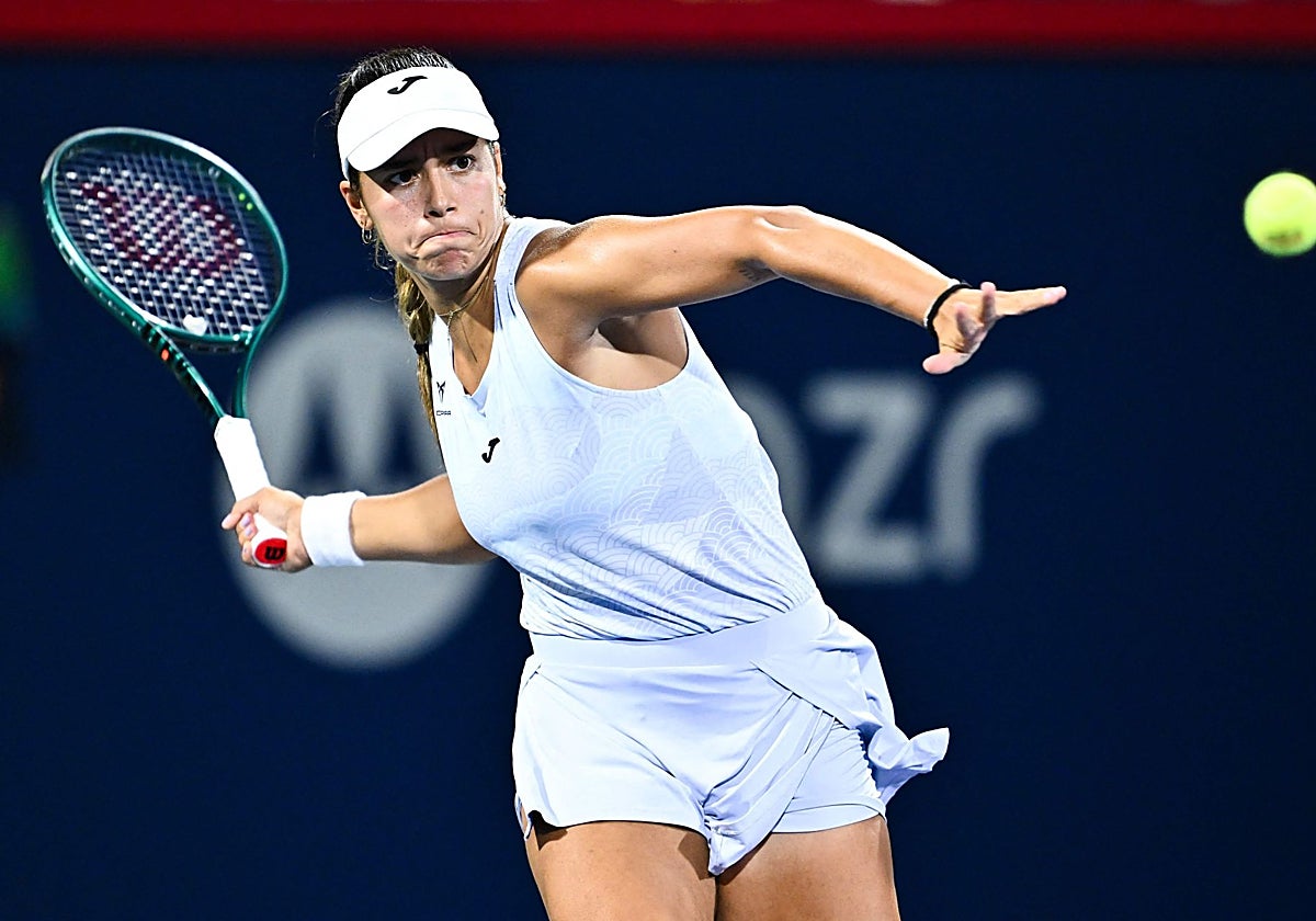 Jessica Bouzas, durante el partido de cuartos ante Mboko