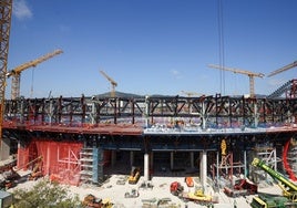 El Camp Nou, en obras el pasado abril