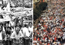 Manifestaciones en Vigo y Sevilla en agosto de 1995