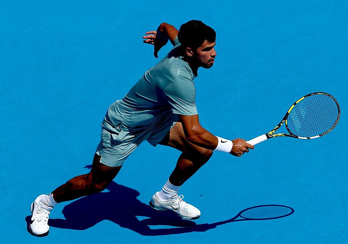 Carlos Alcaraz, durante el partido