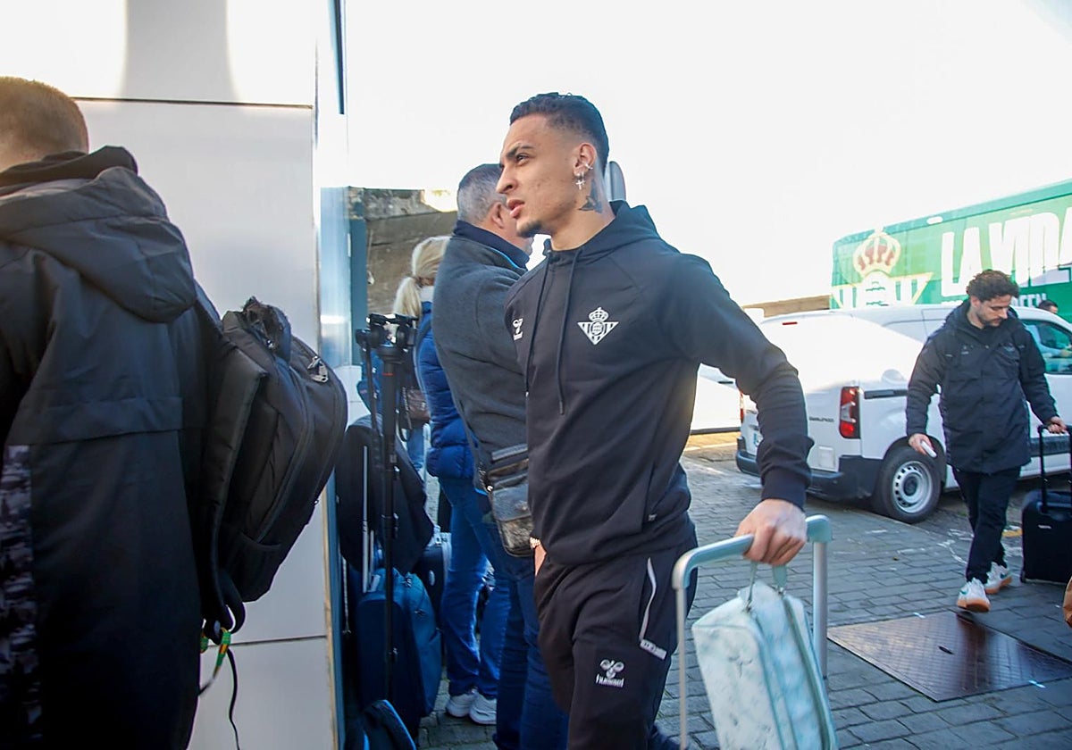 Antony, en un viaje con el Betis la pasada temporada