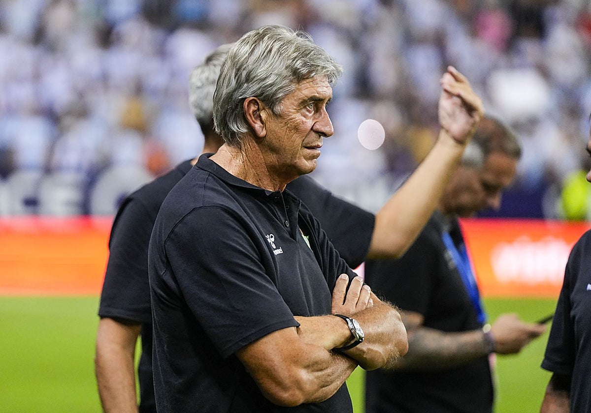 Manuel Pellegrini, en un partido del Betis en esta pretemporada