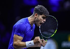 Alcaraz, durante la Laver Cup de 2024