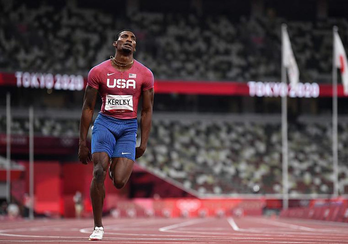 Fred Kerley, en acción