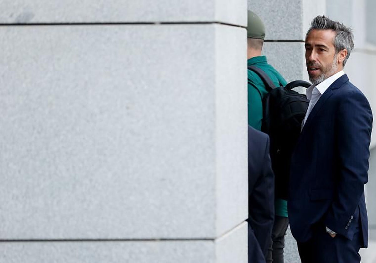 Jorge Vilda, durante el juicio por el beso de Rubiales a Jenni Hermoso