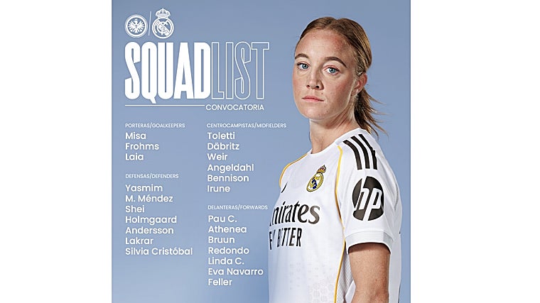 El Real Madrid viaja a Alemania con Linda Caicedo en la lista B