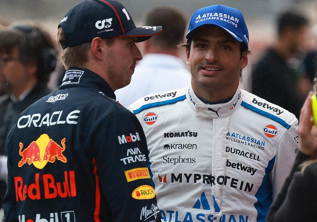 Verstappen y Sainz, tras la clasificación del GP de Azerbaiyán