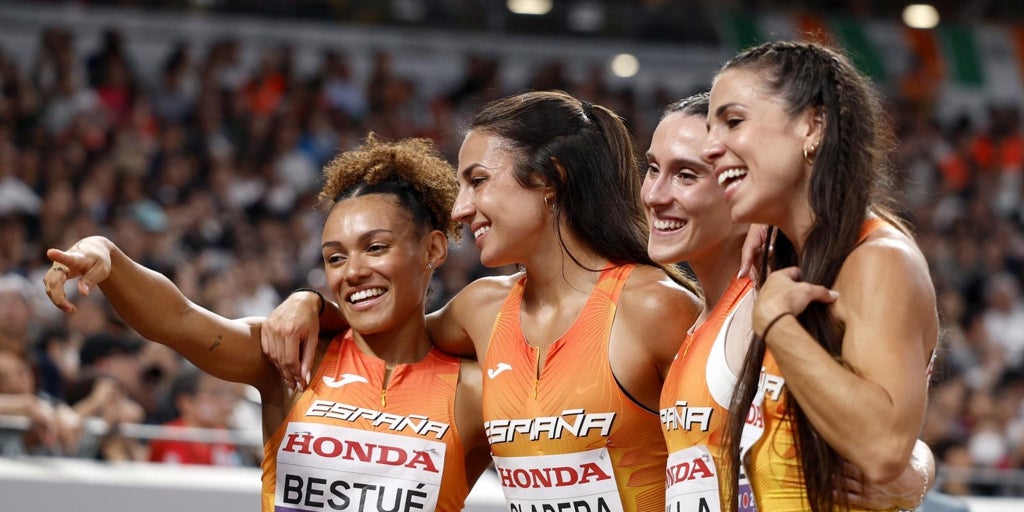 España cierra el Mundial con un quinto puesto del 4x100 femenino