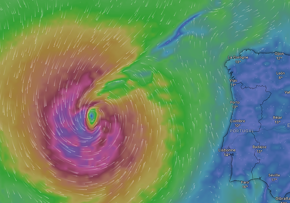 El huracán Gabrielle dirigiéndose hacia la península