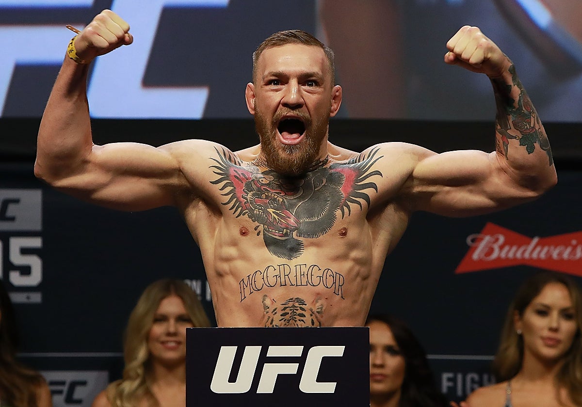 Conor McGregor, durante un pesaje en la UFC