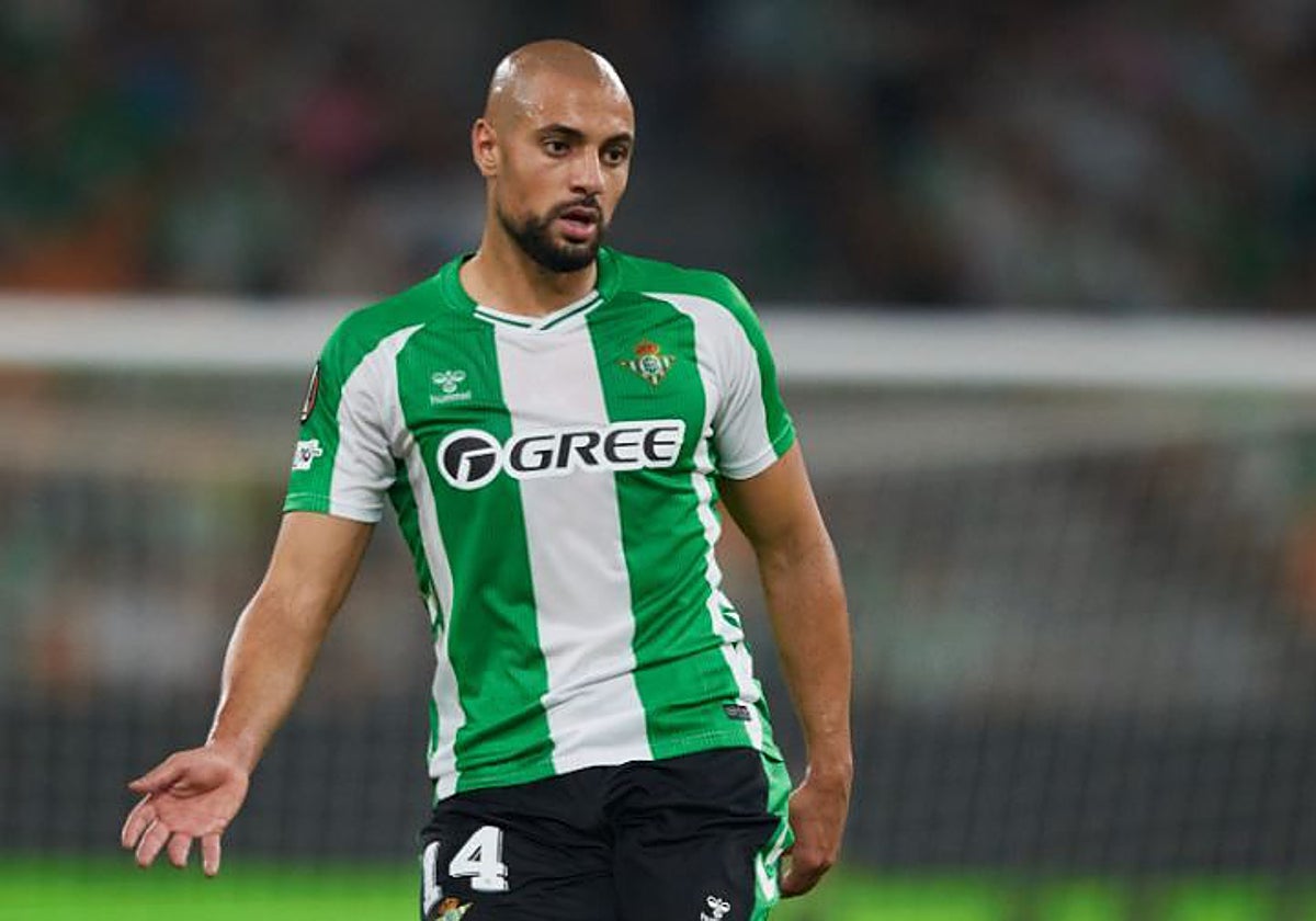 Amrabat, en el Real Betis - Nottingham Forest