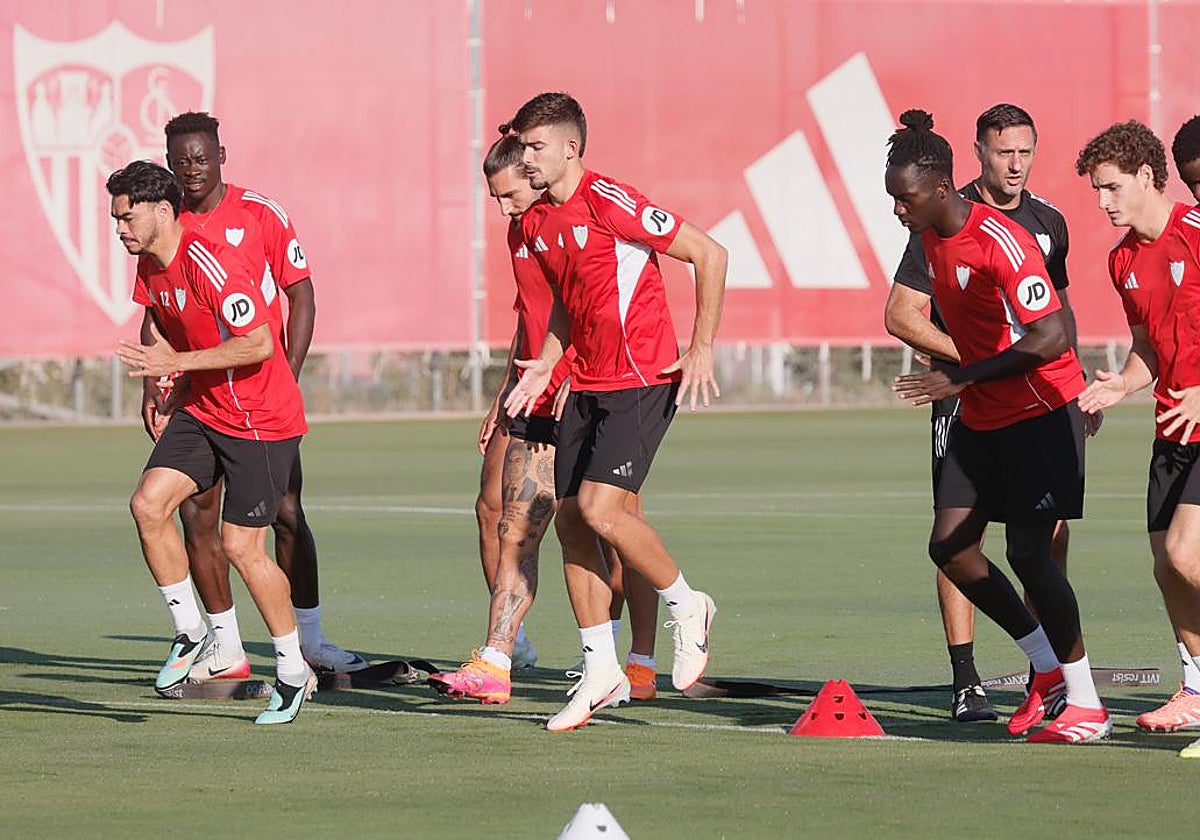 Entrenamiento del Sevilla de este jueves