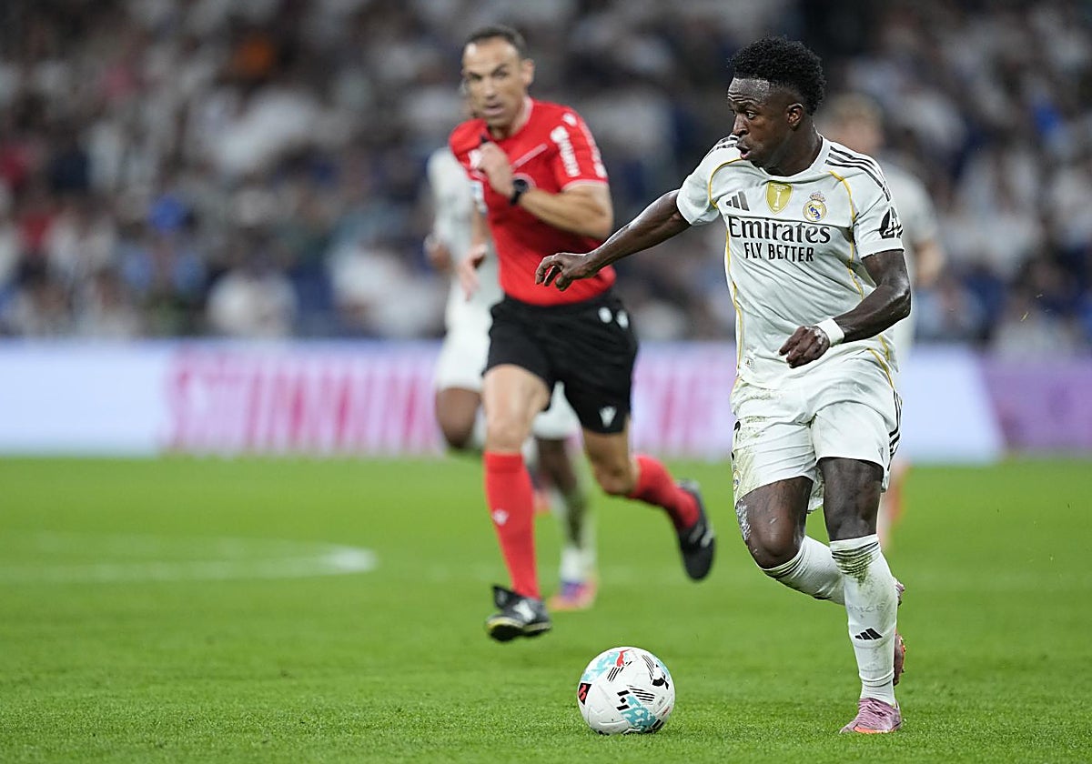 Vinícius, durante el partido ante el Villarreal