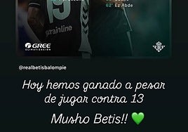 Joaquín: «Hemos ganado a pesar de jugar contra 13»