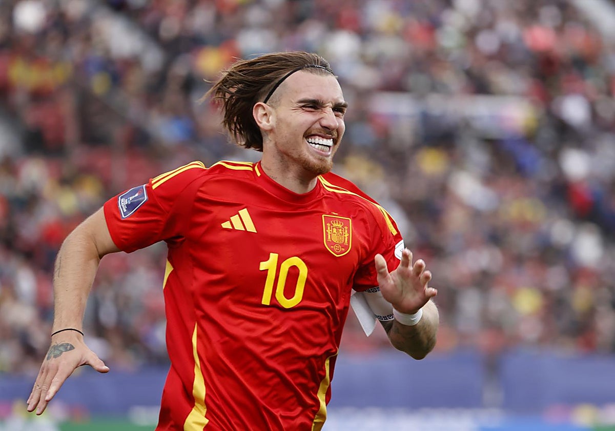 Iker Bravo celebra el gol ante Brasil que clasificó a España a los octavos del Mundial sub-20