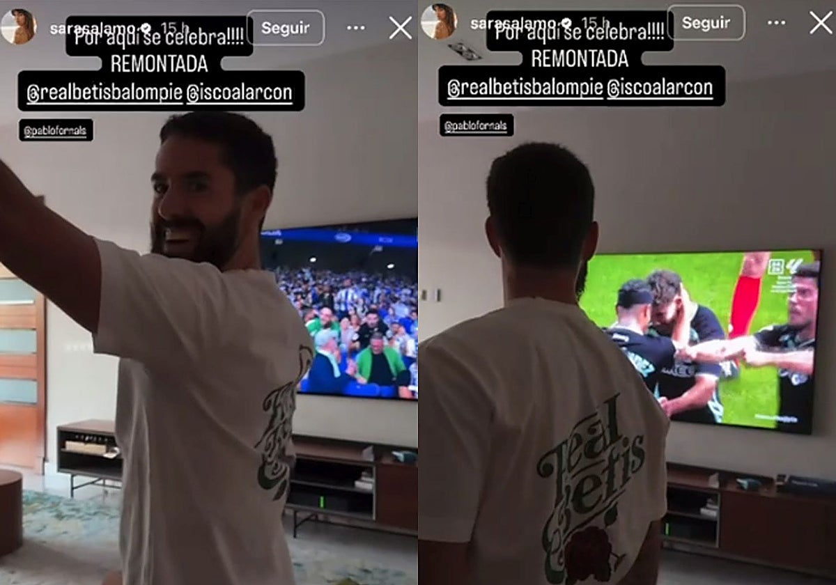 Isco celebra el triunfo del Betis ante el Espanyol