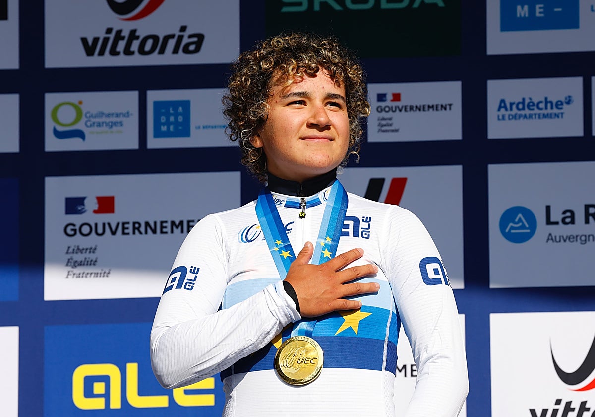 Paula Ostiz, con su oro en el Europeo