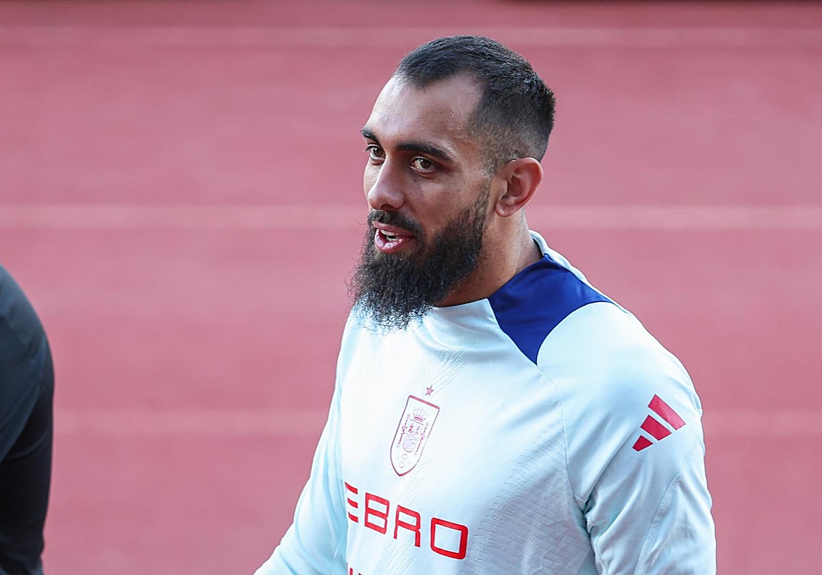 Borja Iglesias, en la concentración de la selección española en Las Rozas