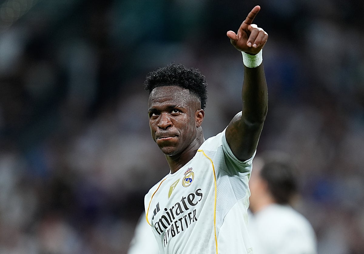 Vinicius, durante un partido con el Real Madrid