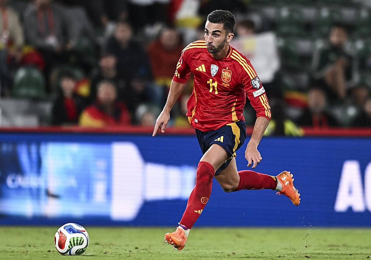 Ferran Torres, durante el partido ante Georgia