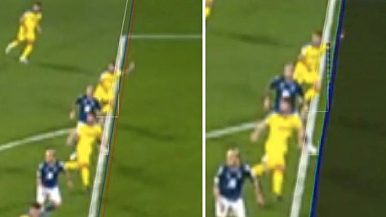 El pie alargado de Aitor y la raya más gruesa del VAR