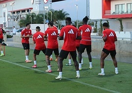 Akor Adams, la novedad en el último entrenamiento antes del Sevilla FC - Mallorca