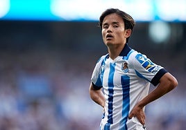 Take Kubo, seria duda para jugar contra el Sevilla FC