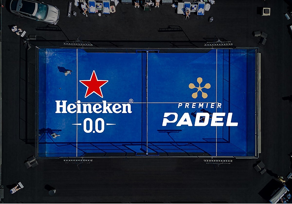 Imagen del acuerdo de patrocinio entre Heineken 0.0 y Premier Padel