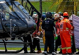 El piloto suizo Dettwiler, en estado grave tras el fuerte accidente con el español Rueda en el GP de Malasia de Moto3