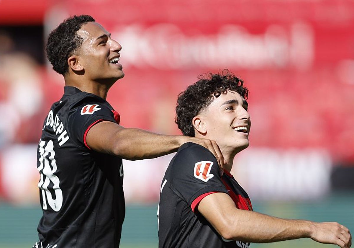 Mateo Joseph celebra un gol con el Mallorca