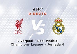 Liverpool - Real Madrid, estadísticas del partido de Champions