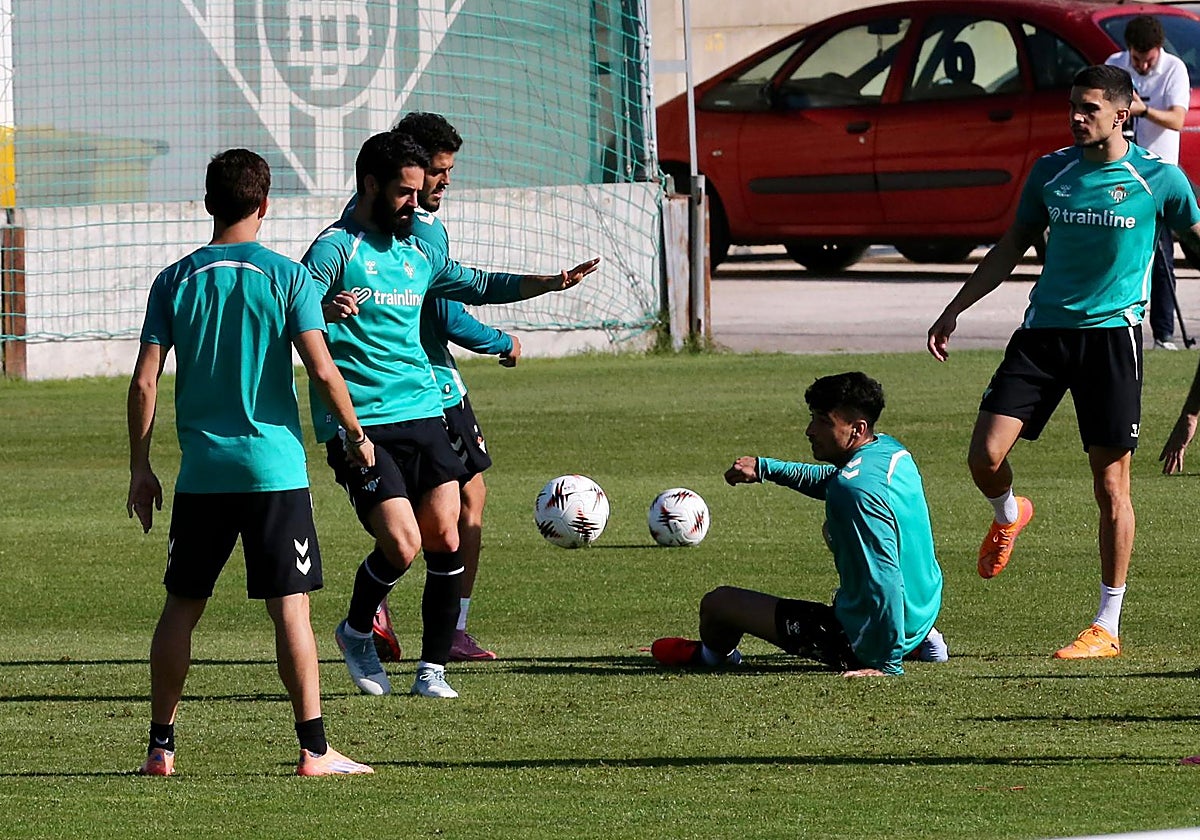 Isco suma un entrenamiento más con el Betis; Amrabat, al margen, y Pau y Junior, ausentes