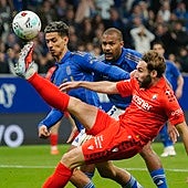 Moncayola, durante el Oviedo - Osasuna del pasado lunes