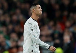 Cristiano Ronaldo, expulsado por primera vez en la selección lusa con roja directa