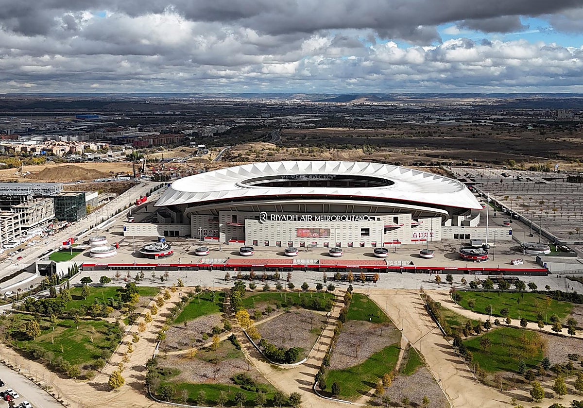 Panorámica del Metropolitano y los terremnos donde va a estar la Ciudad del Deporte