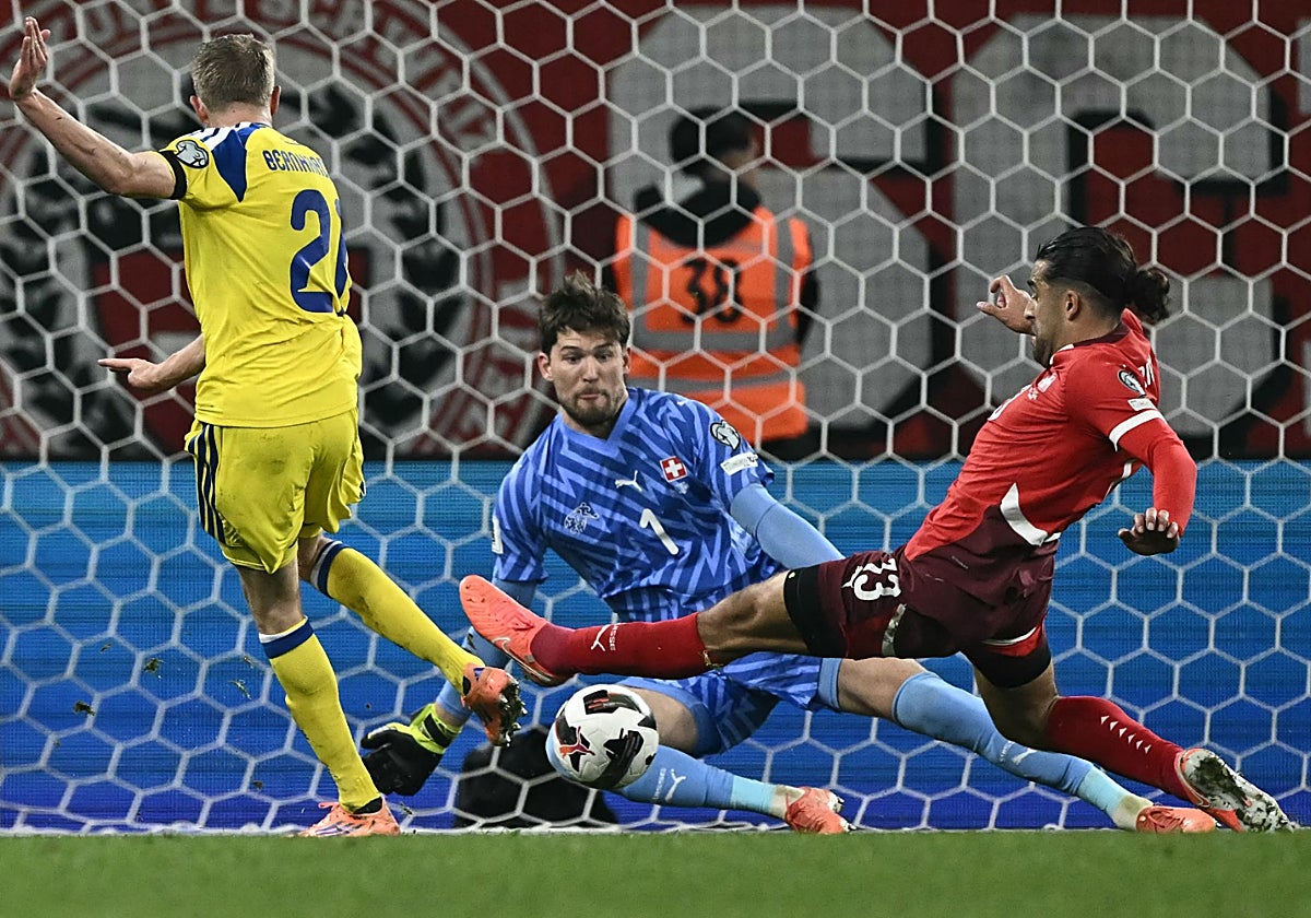 Ricardo Rodríguez, en el partido ante Suecia