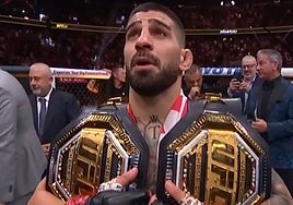 Ilia Topuria atiza a Islam Makhachev tras proclamarse doble campeón de la UFC: «Estoy seguro de que te pongo a dormir»