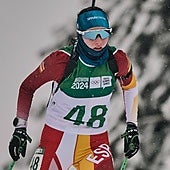 Cristina Lanau, durante una competición
