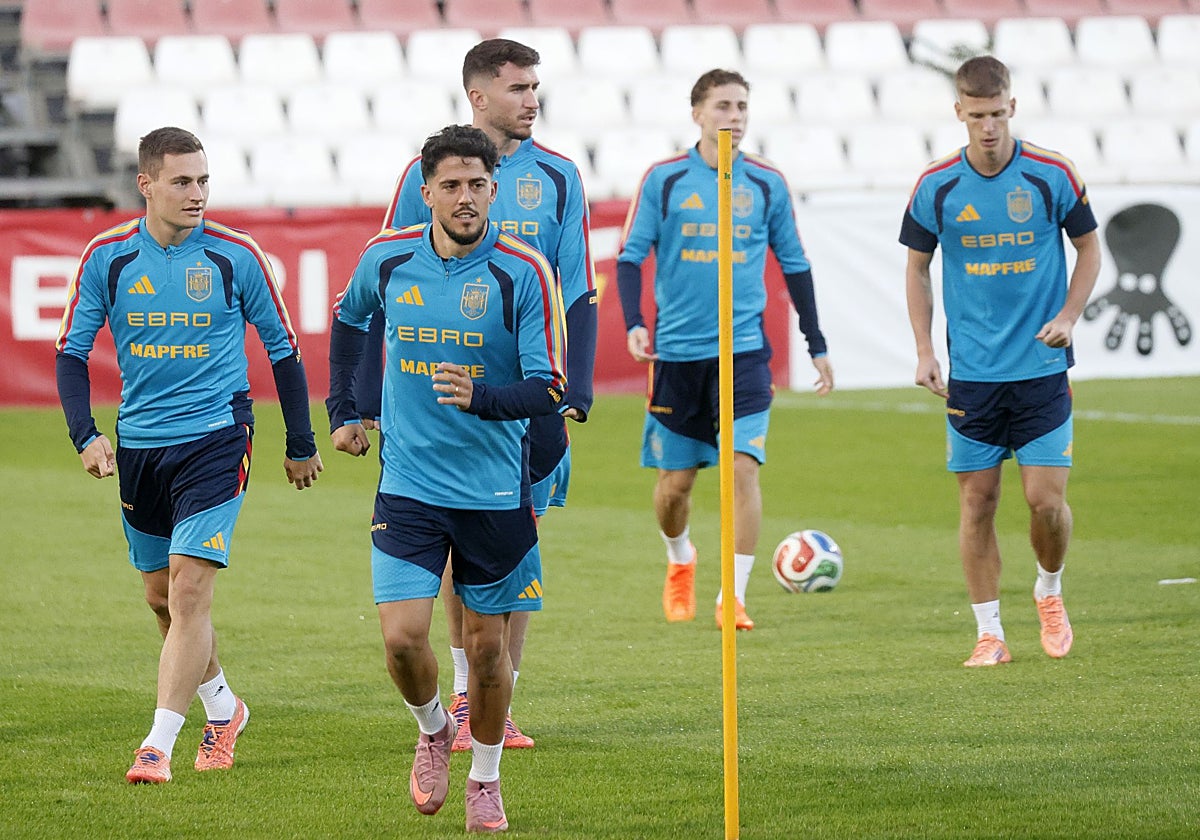 Fornals, durante el entrenamiento del lunes de la selección española