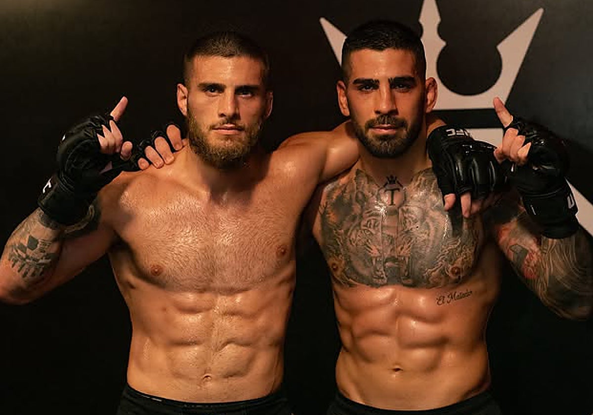 Aleksandre e Ilia Topuria, durante un entrenamiento