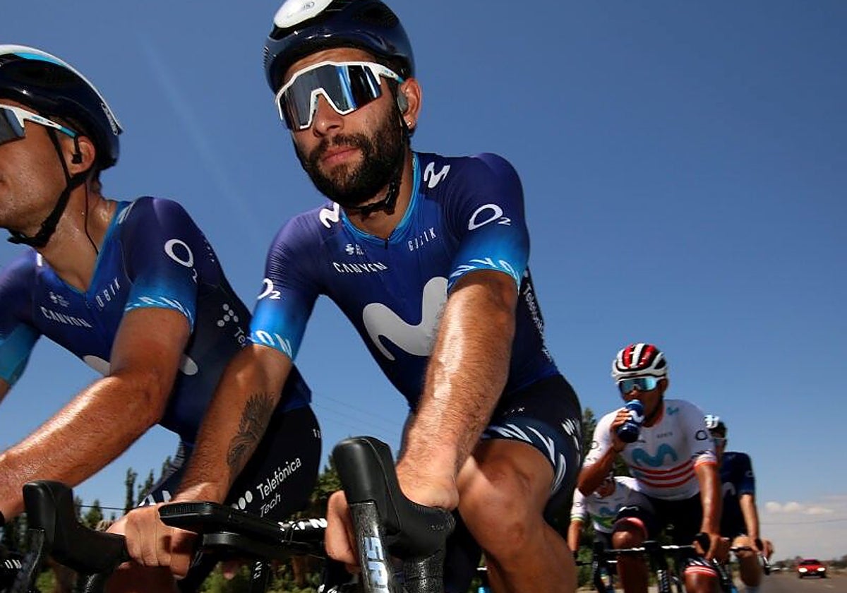 Fernando Gaviria, durante su etapa en el equipo Movistar