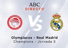 Olympiacos - Real Madrid, estadísticas del partido de Champions