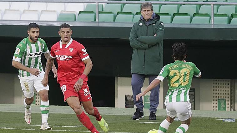 Pellegrini, en su primer derbi sevillano como técnico del Betis