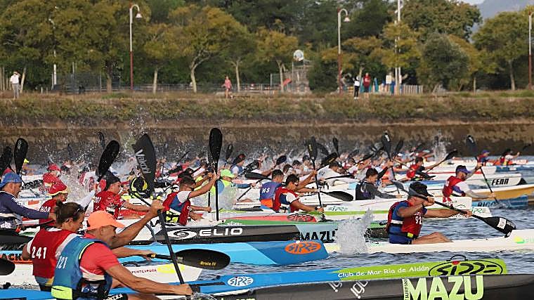 Salida del internacional Concello de Vigo de piragüismo