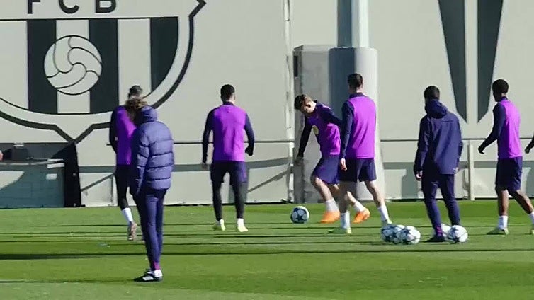 El Barça ultima su partido de Champions contra el Eintracht